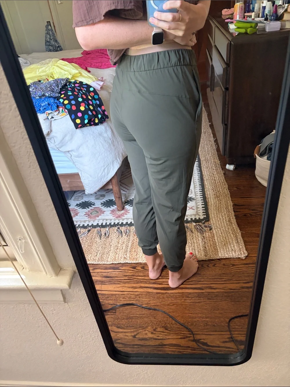 Ladies lululemon Elastic Waist Jogger Pants - Dark Olive, 8-10